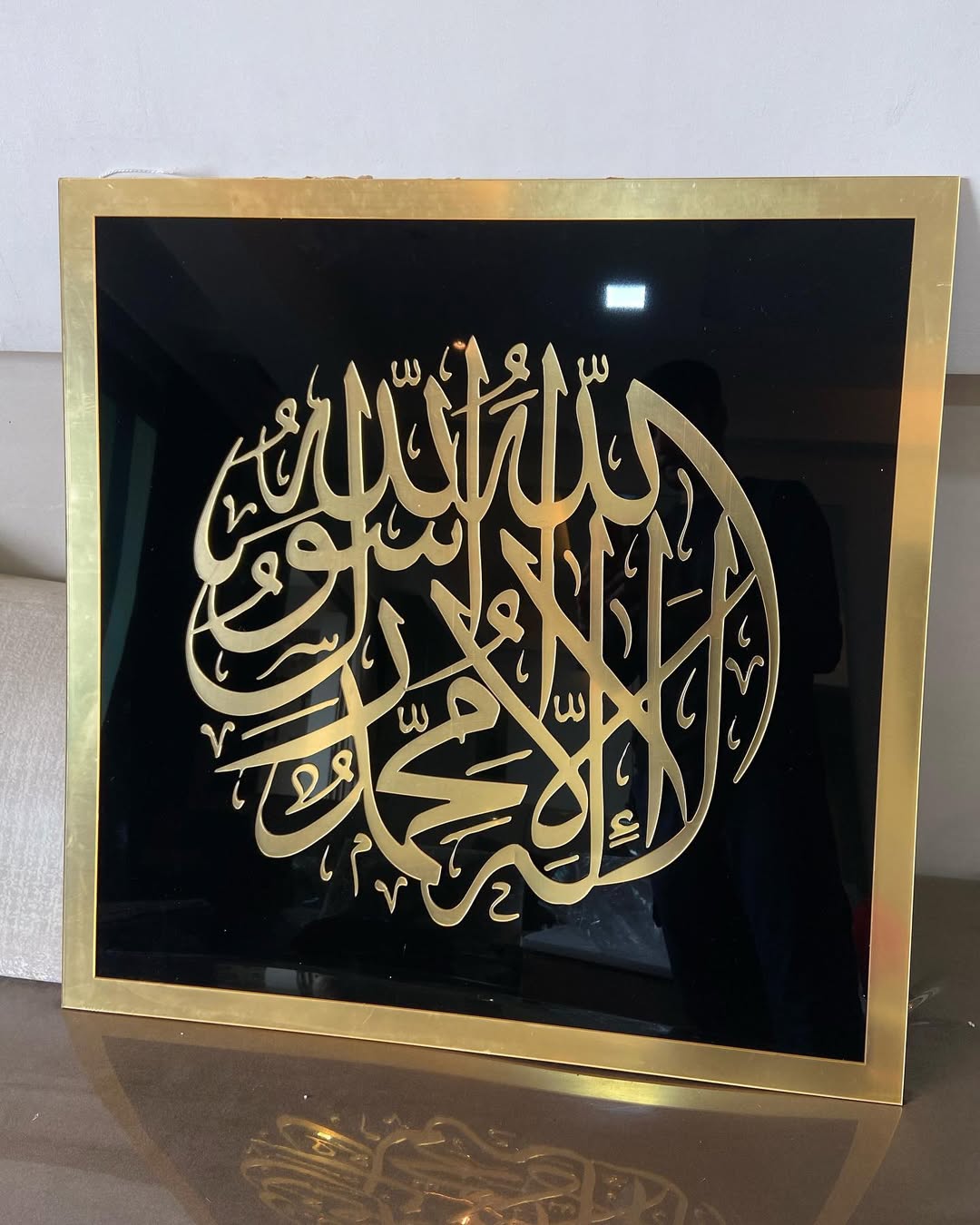 3D Acrylic Islamic Wall Art – Golden Kalma Calligraphy Design – Elegant Decorative Piece Made from Wood & Acrylic – 3mm Thickness - Perfect for Home, Office, or Gift