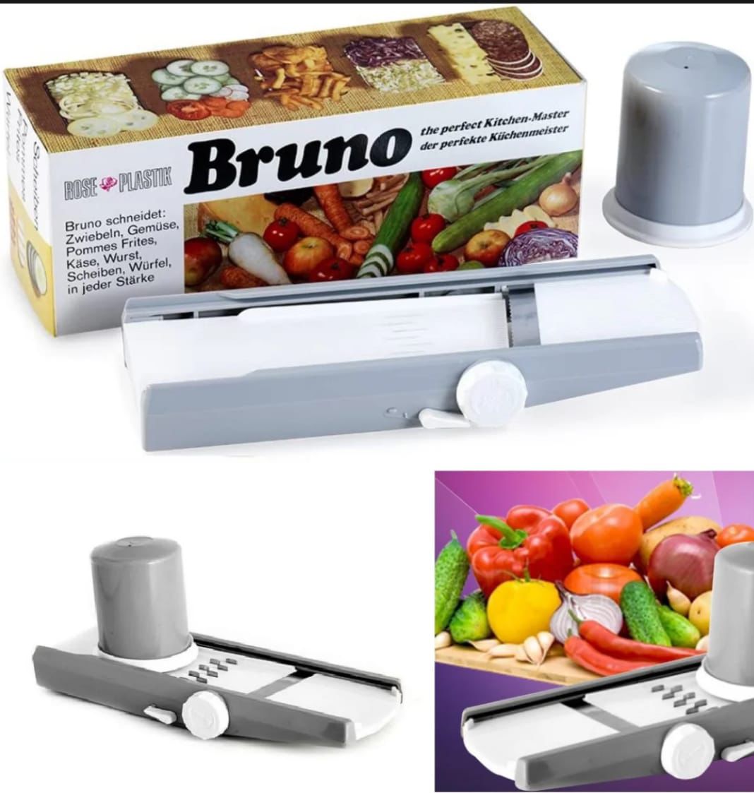 Bruno Kitchen Vegetable cutter and Slicer Fast and Professional Vegetable cutter