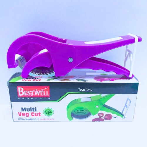 Multi Veg Cutter 5 Blade Vegetable & Fruits Cutter & Slicer (Random Color)