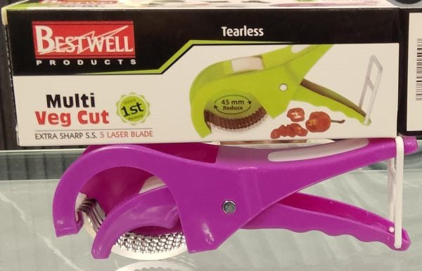 Multi Veg Cutter 5 Blade Vegetable & Fruits Cutter & Slicer (Random Color)