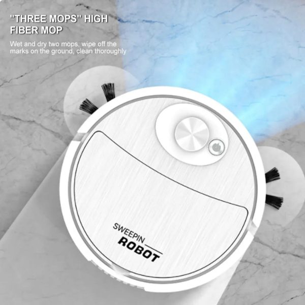 Portable Mini Wireless Smart Sweeping Robot Mopping 3 in 1 Rechargeable Cleaning Machine Vacuum Cleaner Robot (Random Colors)