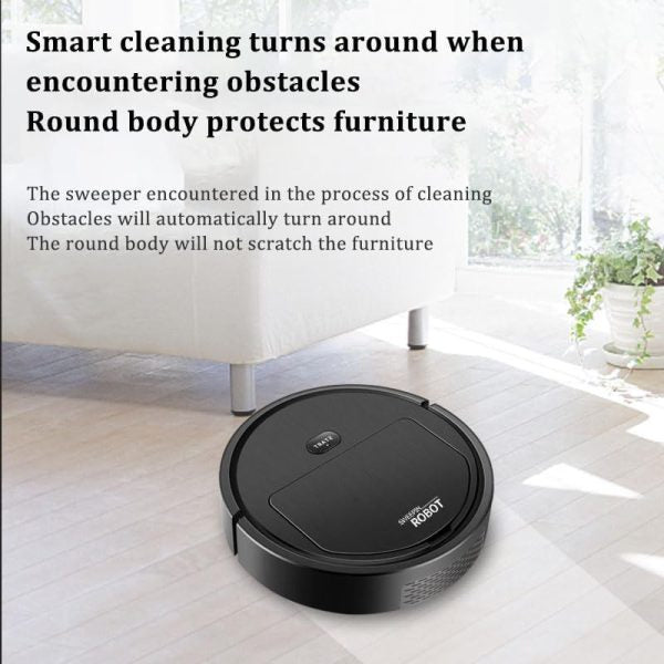 Portable Mini Wireless Smart Sweeping Robot Mopping 3 in 1 Rechargeable Cleaning Machine Vacuum Cleaner Robot (Random Colors)
