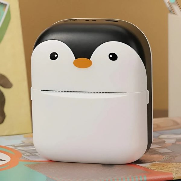The Adorable Penguin Design Rechargeable Portable Mini Printer (Random Color)