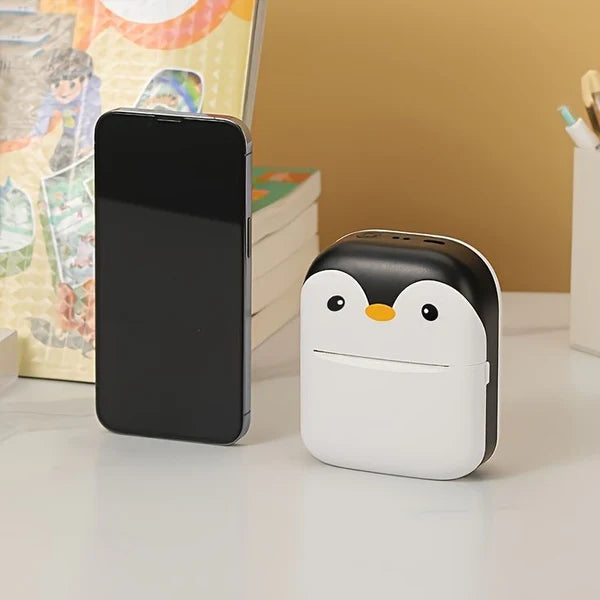 The Adorable Penguin Design Rechargeable Portable Mini Printer (Random Color)