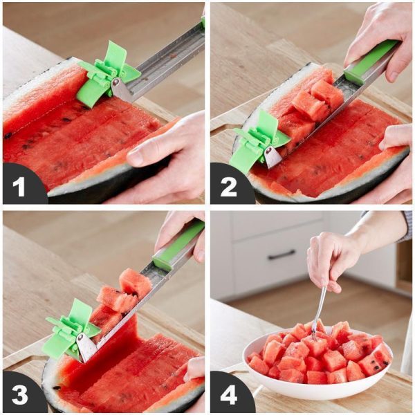Windmill Stainless Steel Watermelon Cube Cutter