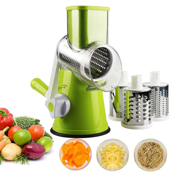 3-in-1 Tabletop Drum Grater Vegetable Cutter (Free Shipping)