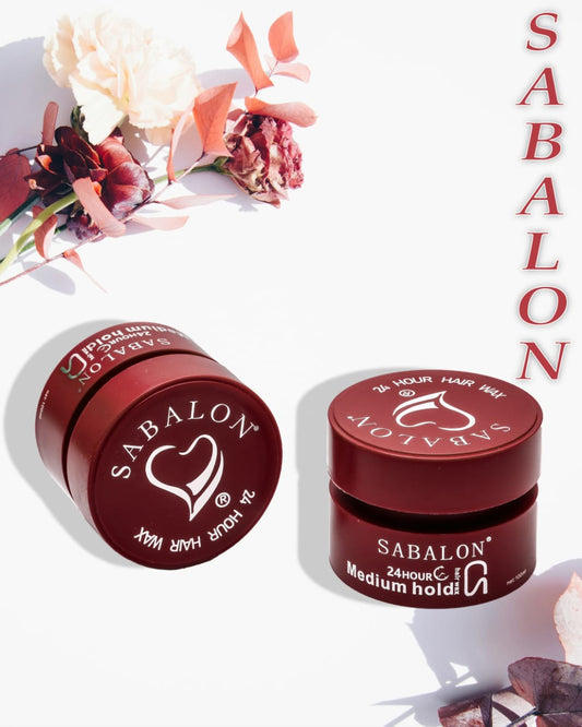 SABALON Hair Wax 24 Hour Professional Styling System , Hair Styling Wax For Ultra hold Sculpting 100ml Red