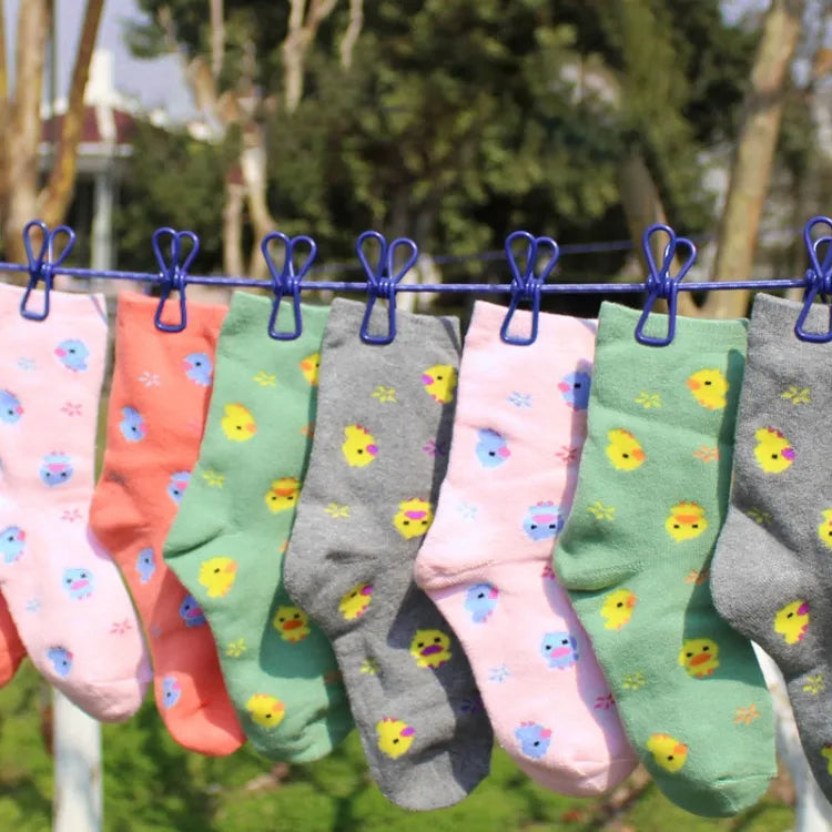 Clip & Hang 185CM Portable Clothesline With (12) Clip - Elastic, Windproof