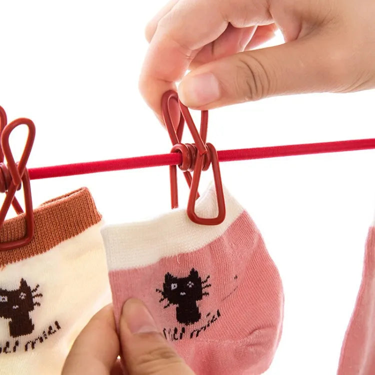 Clip & Hang 185CM Portable Clothesline With (12) Clip - Elastic, Windproof