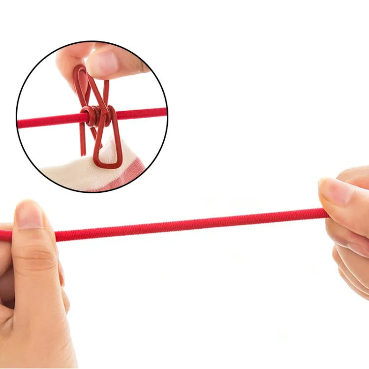 Clip & Hang 185CM Portable Clothesline With (12) Clip - Elastic, Windproof