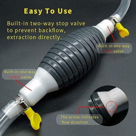 Multipurpose Liquid Transfer Pump | Portable Manual Oil, Water, Fuel Hand Transfer Pump - 5 ft (random color)
