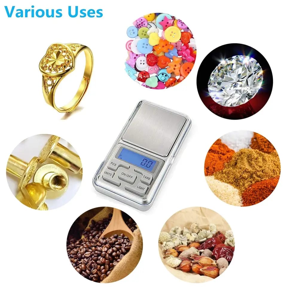 Mini Electronic Scales High Precision Pocket Digital Scale for Gold Sterling Jewelry Balance Gram For Kitchen Scale 500gx0.1g
