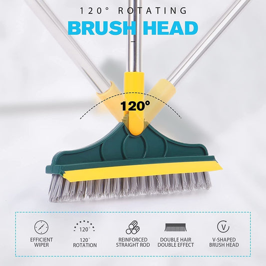 2 in 1 Floor Cleaning Brush with 120° Rotatable Head