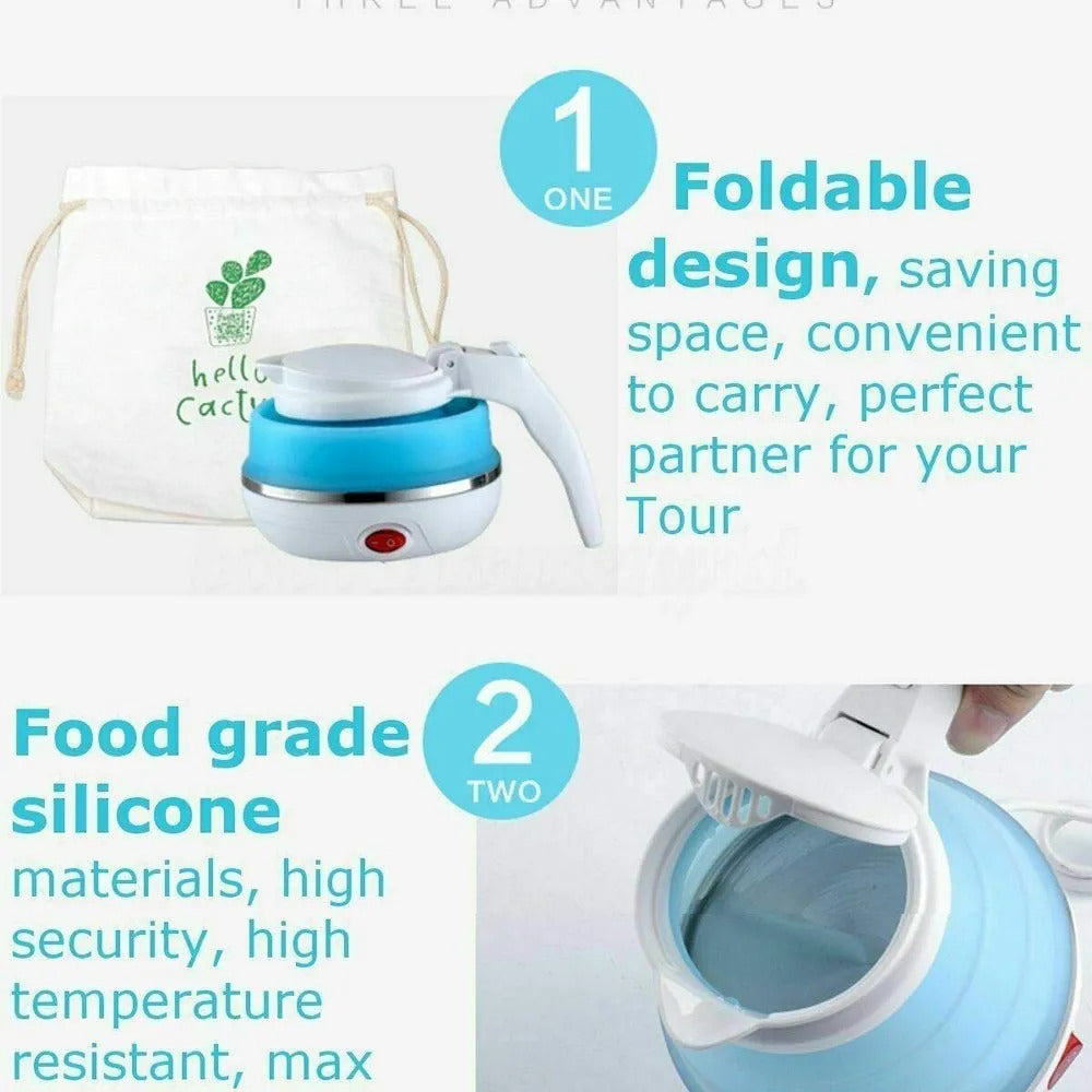 Foldable And Portable Teapot Water Heater Electric Kettle 0.6L (Random Colors)
