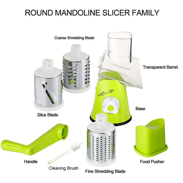 3-in-1 Tabletop Drum Grater Vegetable Cutter (Free Shipping)
