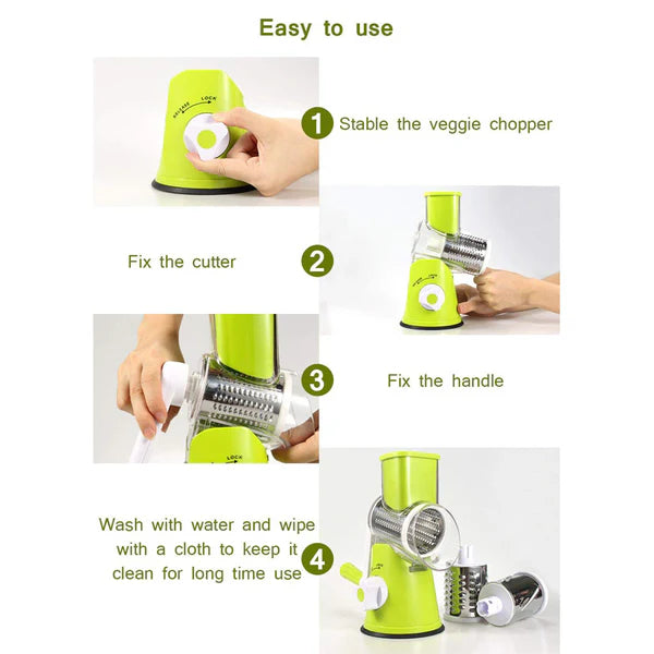 3-in-1 Tabletop Drum Grater Vegetable Cutter (Free Shipping)