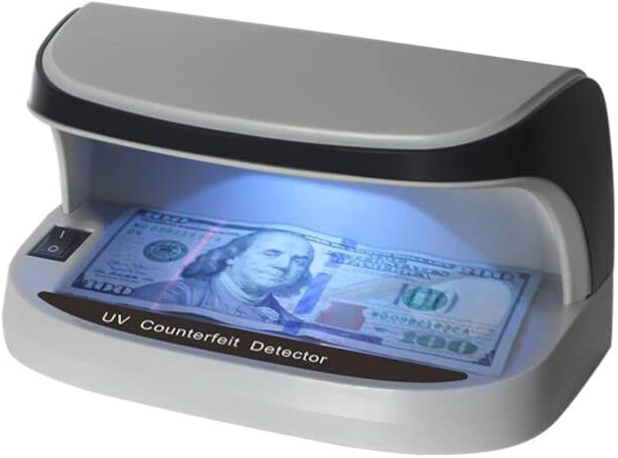 Portable Handy Small UV Counterfeit Detector Bank Note Detector Money Checker with Battery | Note Checker | Fake Note Detector 