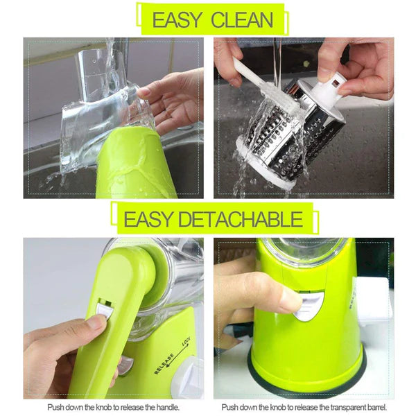 3-in-1 Tabletop Drum Grater Vegetable Cutter (Free Shipping)