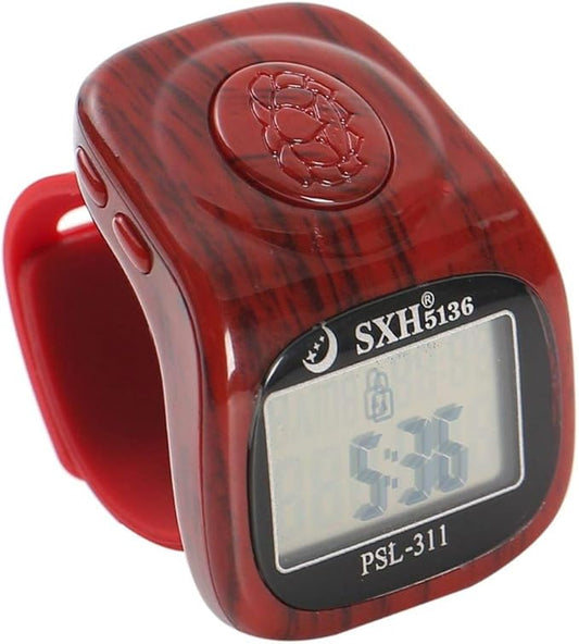 Digital Islamic Finger Tasbeeh LED, Beep Sound, Time Clock &amp; Reset Button - Premium Quality Counter &amp; Tasbeeh Digital Tally Counter ( Random Color )