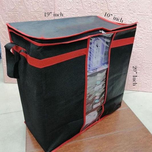 LARGE Storage Bag organizers [Pack of 1, 2,3 &amp; 4] | Clothes Blanket Large Folding Boxes Storage Box | Foldable Containers Clothing Bedding Double Zipper