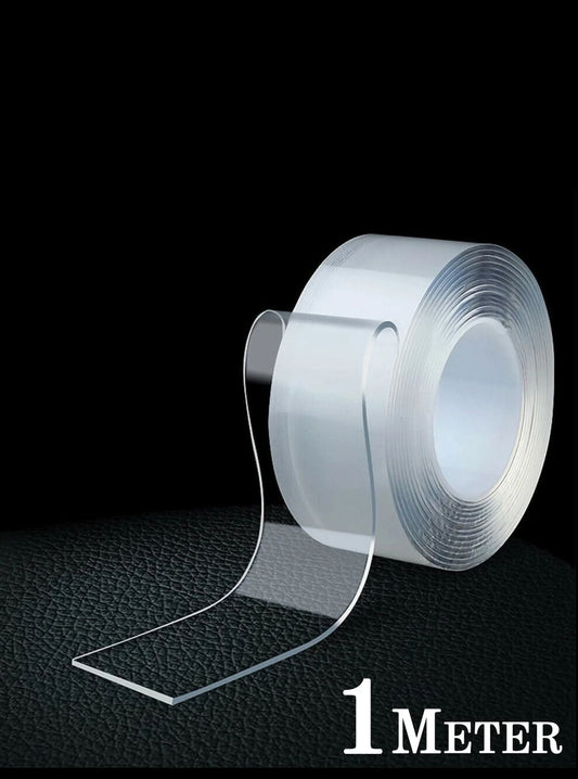Nano Double-Sided Tape (1 Meters) – Washable, Reusable, and Strong Adhesive for Multi-Purpose Use – Versatile Tape for Home, Office, and DIY Projects
