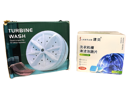 Deal pack of 2 - Mini Washing Machine &amp; Washing Machine Cleaning Tablets