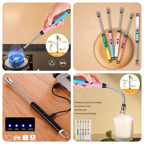 Arc Lighter With USB Charging | Flameless Windproof | Rotate 360 Degrees