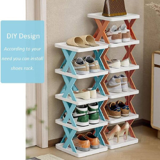 New Arrival Stackable Shoe Rack – Multi-layer Plastic Shoe Organizer For Entryway | Space-saving Storage Cabinet (4, 5, 6 Layers)