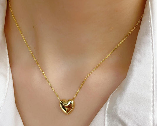 Stainless Steel Heart Shape Necklace |  Love Heart Pendant Necklace | Girls &amp; Women Fashion