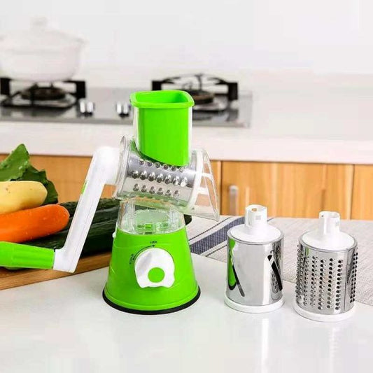 2 In 1 Multifunctional Manual Vegetable Table Top Drum Cutter Slicer