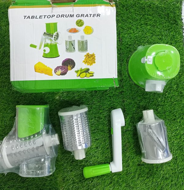2 In 1 Multifunctional Manual Vegetable Table Top Drum Cutter Slicer