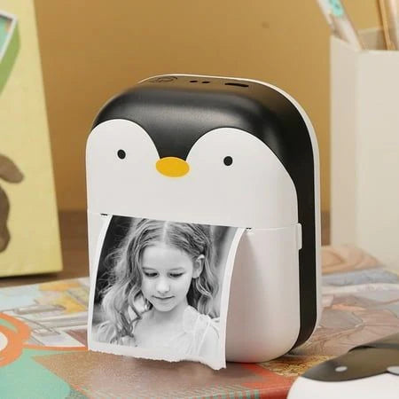 The Adorable Penguin Design Rechargeable Portable Mini Printer (Random Color)