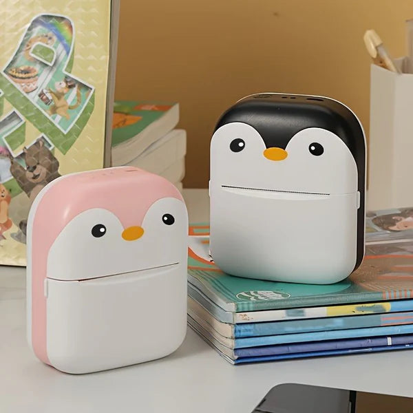 The Adorable Penguin Design Rechargeable Portable Mini Printer (Random Color)